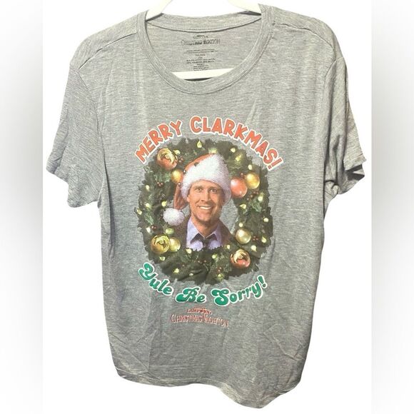 Clark Griswald National Lampoons Christmas Vacation Wm’s XXL Fitted Gray T Shirt - Picture 1 of 4